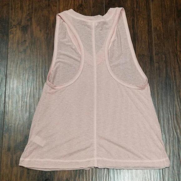 Honey Punch Basics Tank Top Size Medium Mauve Pink Striped Sheer - Picture 2 of 5